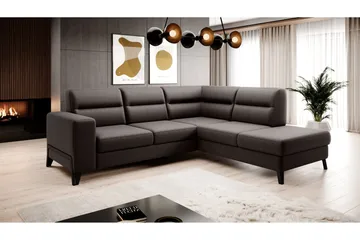 Anglika Soffa m. Schäslong 4-sits - Grå - Möbler - Soffa - Divansoffa & schäslongsoffa - 4 sits soffa med divan