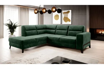 Anglika Soffa m. Schäslong 4-sits - Grön - Möbler - Soffa - Divansoffa & schäslongsoffa - 4 sits soffa med divan
