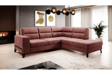 Anglika Soffa m. Schäslong 4-sits - Rosa - Möbler - Soffa - Divansoffa & schäslongsoffa - 4 sits soffa med divan