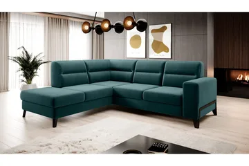 Anglika Soffa m. Schäslong 4-sits - Turkos - Möbler - Soffa - Divansoffa & schäslongsoffa - 4 sits soffa med divan