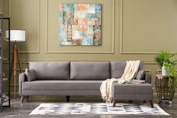 Antigua Divansoffa Höger - Brun - Möbler - Soffa - Divansoffa & schäslongsoffa - 4 sits soffa med divan