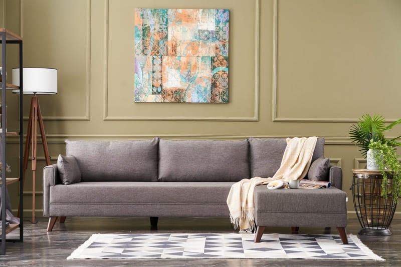 Antigua Divansoffa Höger - Brun - Möbler - Soffa - Divansoffa & schäslongsoffa - 4 sits soffa med divan