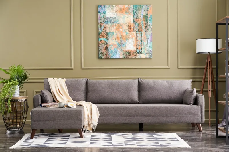 Antigua Divansoffa Vänster - Brun - Möbler - Soffa - Divansoffa & schäslongsoffa - 4 sits soffa med divan