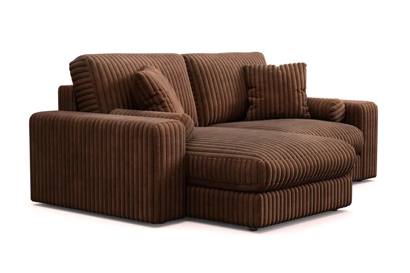 Arken Lyx 3-sits Vändbar L-formad Djup Divansoffa i Manchester - Mörkbrun - Möbler - Soffa - Divansoffa & schäslongsoffa - 3 sits soffa med divan