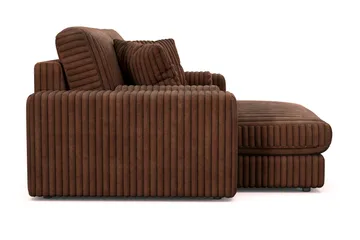 Arken Lyx 3-sits Vändbar L-formad Djup Divansoffa i Manchester - Mörkbrun - Möbler - Soffa - Divansoffa & schäslongsoffa - 3 sits soffa med divan