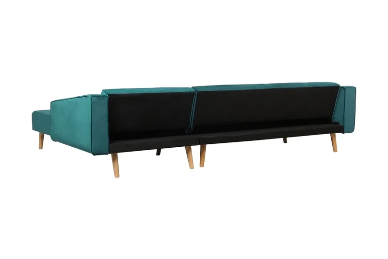 Arrika Hörnsoffa Vänster Sammet - Grön - Möbler - Soffa - Divansoffa & schäslongsoffa - 4 sits soffa med divan