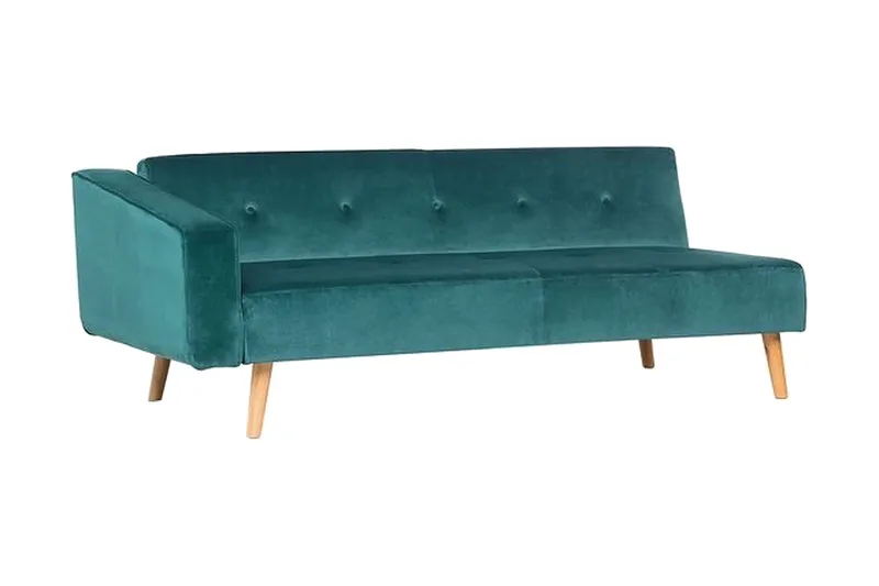 Arrika Hörnsoffa Vänster Sammet - Grön - Möbler - Soffa - Divansoffa & schäslongsoffa - 4 sits soffa med divan