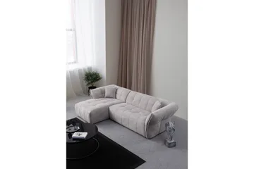Azzo 4-sits Soffa med Divan - Ljusgrå - Möbler - Soffa - Divansoffa & schäslongsoffa - 4 sits soffa med divan
