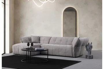 Azzo 4-sits Soffa med Divan - Ljusgrå - Möbler - Soffa - Divansoffa & schäslongsoffa - 4 sits soffa med divan