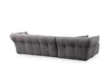 Azzo 4-sits Soffa med Divan - Ljusgrå - Möbler - Soffa - Divansoffa & schäslongsoffa - 4 sits soffa med divan