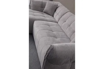 Azzo 4-sits Soffa med Divan - Ljusgrå - Möbler - Soffa - Divansoffa & schäslongsoffa - 4 sits soffa med divan