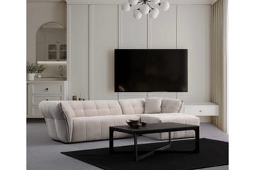 Azzo 4-sits Soffa med Divan - Vit - Möbler - Soffa - Divansoffa & schäslongsoffa - 4 sits soffa med divan