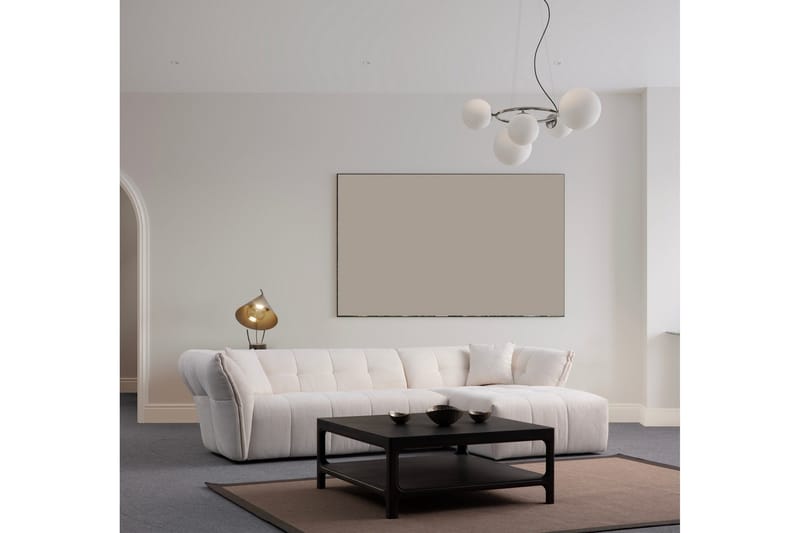 Azzo 4-sits Soffa med Divan - Vit - Möbler - Soffa - Divansoffa & schäslongsoffa - 4 sits soffa med divan