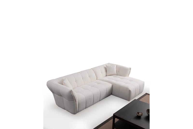 Azzo 4-sits Soffa med Divan - Vit - Möbler - Soffa - Divansoffa & schäslongsoffa - 4 sits soffa med divan