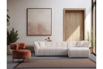 Azzo 4-sits Soffa med Divan - Vit - Möbler - Soffa - Divansoffa & schäslongsoffa - 4 sits soffa med divan
