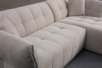 Azzo 4-sits Soffa med Divan - Vit - Möbler - Soffa - Divansoffa & schäslongsoffa - 4 sits soffa med divan