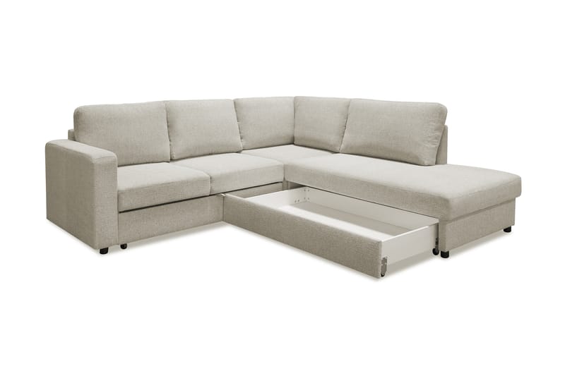 Bäddsoffa Achillea Beige - Beige|Grå - Möbler - Soffa - Divansoffa & schäslongsoffa - 4 sits soffa med divan