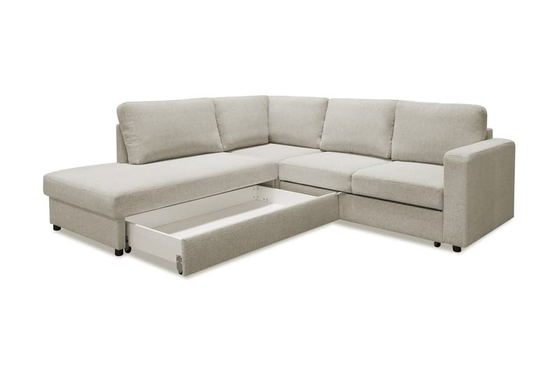 Bäddsoffa Achillea Beige - Beige|Grå - Möbler - Soffa - Divansoffa & schäslongsoffa - 4 sits soffa med divan
