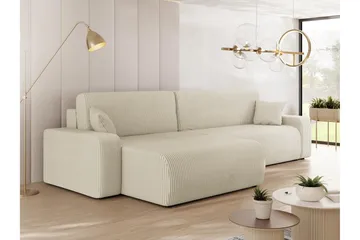 Barile Soffa med Divan 3-sits - Beige - Möbler - Soffa - Divansoffa & schäslongsoffa - 3 sits soffa med divan