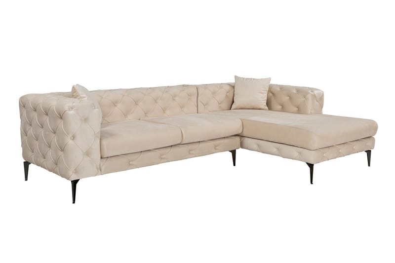 Beachport 3-sits Soffa med Divan Höger - Beige - Möbler - Soffa - Divansoffa & schäslongsoffa - 3 sits soffa med divan