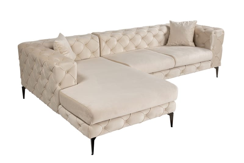 Beachport 3-sits Soffa med Divan Vänster - Beige - Möbler - Soffa - Divansoffa & schäslongsoffa - 3 sits soffa med divan