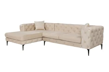 Beachport 3-sits Soffa med Divan Vänster - Beige - Möbler - Soffa - Divansoffa & schäslongsoffa - 3 sits soffa med divan