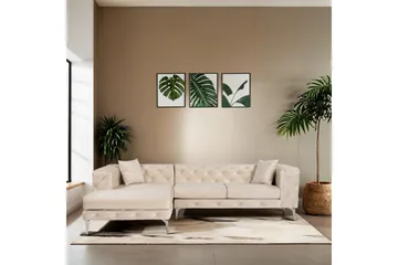 Beachport 3-sits Soffa med Divan Vänster - Beige - Möbler - Soffa - Divansoffa & schäslongsoffa - 3 sits soffa med divan