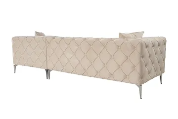 Beachport 3-sits Soffa med Divan Vänster - Beige - Möbler - Soffa - Divansoffa & schäslongsoffa - 3 sits soffa med divan