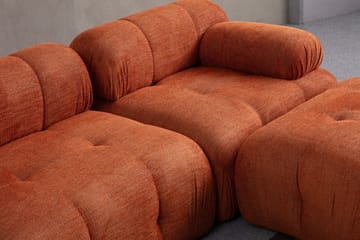 Belgin Bubblig Divansoffa 3-sits med fasta armstöd - Orange - Möbler - Soffa - Modulsoffa - Komplett modulsoffa
