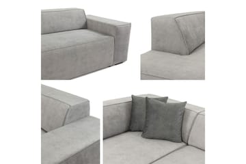 Bezvez 6-sits Soffa Höger - Ljusgrå - Möbler - Soffa - Divansoffa & schäslongsoffa - 4 sits soffa med divan