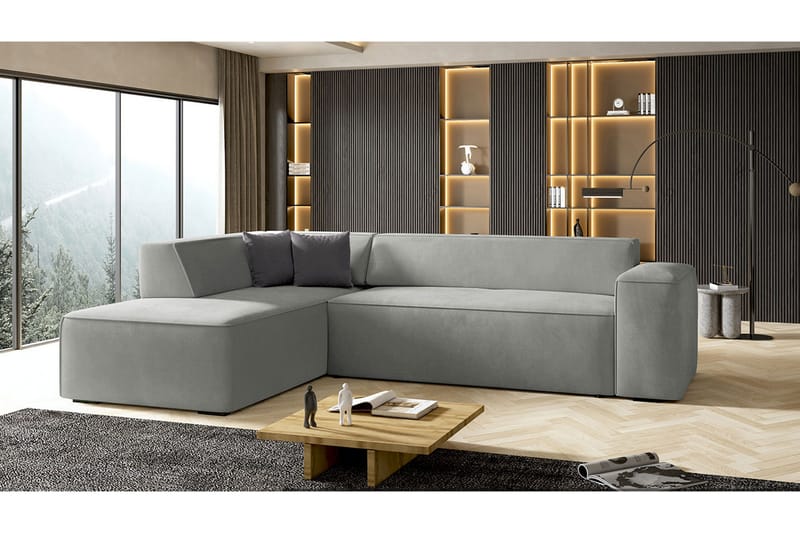 Bezvez 6-sits Soffa Höger - Ljusgrå - Möbler - Soffa - Divansoffa & schäslongsoffa - 4 sits soffa med divan