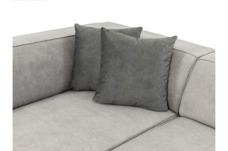 Bezvez 6-sits Soffa Vänster - Beige - 4 sits soffa med divan - Sammetssoffa - Divansoffa & schäslongsoffa