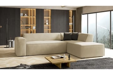 Bezvez 6-sits Soffa Vänster - Beige - Möbler - Soffa - Divansoffa & schäslongsoffa - 4 sits soffa med divan