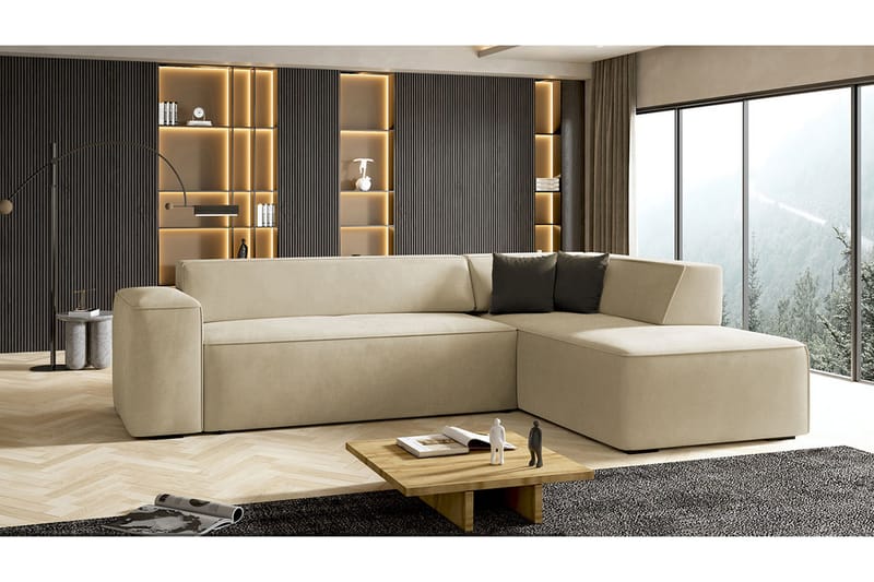 Bezvez 6-sits Soffa Vänster - Beige - Möbler - Soffa - Divansoffa & schäslongsoffa - 4 sits soffa med divan