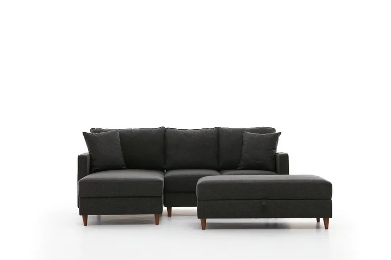 Braneles Soffa m. Divan 4-sits, Antracit