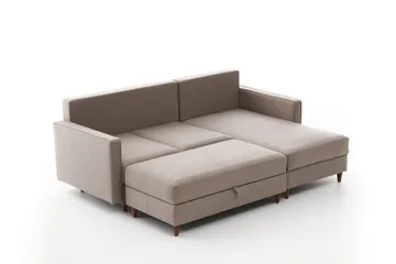 Braneles Soffa m. Divan 4-sits - Beige - Möbler - Soffa - Divansoffa & schäslongsoffa - 4 sits soffa med divan