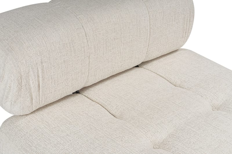 Bubblig Divansoffa 3-sits Belgin 315 cm med utfällbara armstöd och ryggstöd - Ljusbeige - Möbler - Soffa - Divansoffa & schäslongsoffa - 4 sits soffa med divan