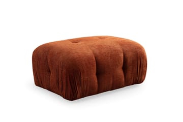 Bubblig Divansoffa Belgin 3-sits med fasta armstöd - Orange - Möbler - Soffa - Divansoffa & schäslongsoffa - 3 sits soffa med divan