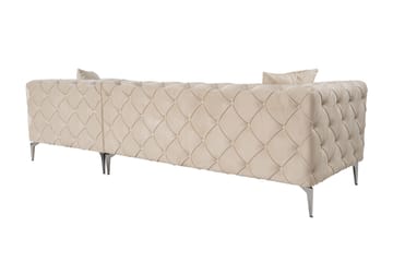 Canunda 3-sits Soffa med Divan Höger - Beige - Möbler - Soffa - Divansoffa & schäslongsoffa - 3 sits soffa med divan
