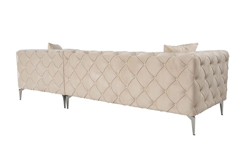 Canunda 3-sits Soffa med Divan Vänster - Beige - Möbler - Soffa - Divansoffa & schäslongsoffa - 3 sits soffa med divan