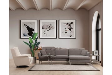 Chandara Soffa m. Divan 3-sits - Grå - Möbler - Soffa - Divansoffa & schäslongsoffa - 3 sits soffa med divan