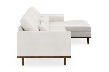 Copenhagen 4-sits Högervänd L-formad Divansoffa i Bouclé - Vit - Möbler - Soffa - Divansoffa & schäslongsoffa - 4 sits soffa med divan