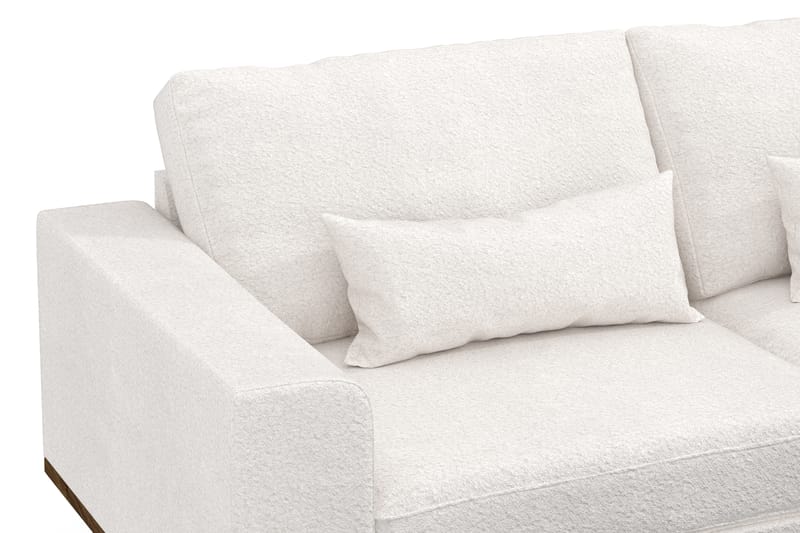 Copenhagen 4-sits Högervänd L-formad Divansoffa i Bouclé - Vit - Möbler - Soffa - Divansoffa & schäslongsoffa - 4 sits soffa med divan
