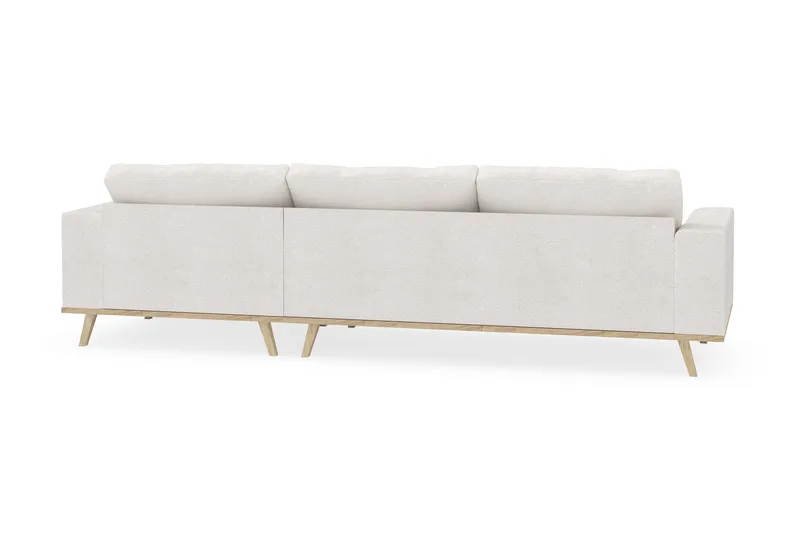 Copenhagen 4-sits Högervänd L-formad Divansoffa i Bouclé - Vit - Möbler - Soffa - Divansoffa & schäslongsoffa - 4 sits soffa med divan