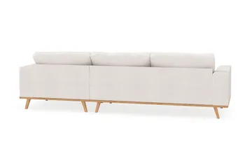 Copenhagen 4-sits Högervänd L-formad Divansoffa i Bouclé - Vit - Möbler - Soffa - Divansoffa & schäslongsoffa - 4 sits soffa med divan