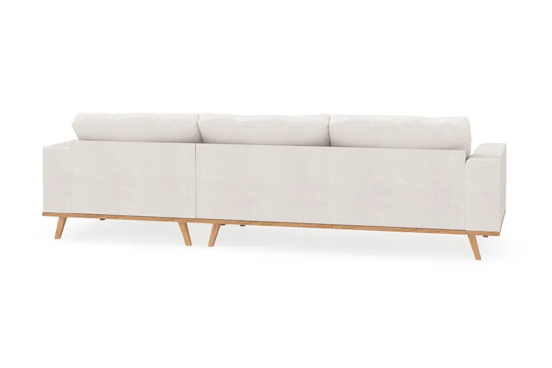 Copenhagen 4-sits Högervänd L-formad Divansoffa i Bouclé - Vit - Möbler - Soffa - Divansoffa & schäslongsoffa - 4 sits soffa med divan