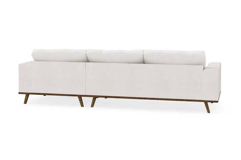 Copenhagen 4-sits Högervänd L-formad Divansoffa i Bouclé - Vit - Möbler - Soffa - Divansoffa & schäslongsoffa - 4 sits soffa med divan