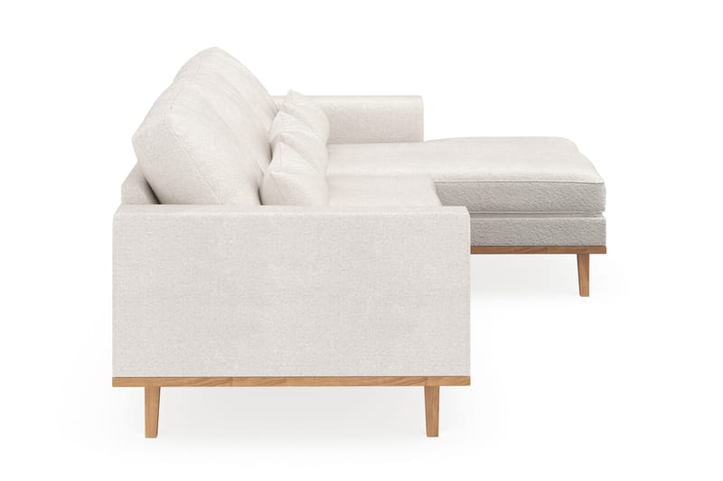 Copenhagen 4-sits Högervänd L-formad Divansoffa i Bouclé - Vit - Möbler - Soffa - Divansoffa & schäslongsoffa - 4 sits soffa med divan