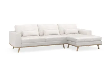Copenhagen 4-sits Högervänd L-formad Divansoffa i Bouclé - Vit - Möbler - Soffa - Divansoffa & schäslongsoffa - 4 sits soffa med divan