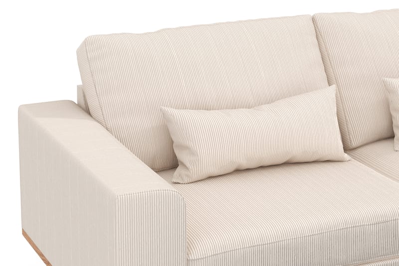 Copenhagen 4-sits Högervänd L-formad Divansoffa i Manchester - Beige - Möbler - Soffa - Divansoffa & schäslongsoffa - 4 sits soffa med divan